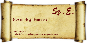 Szuszky Emese névjegykártya